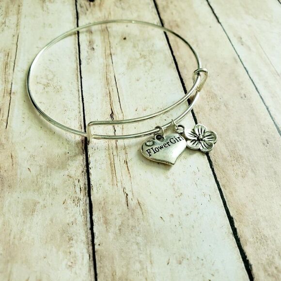 Be My Flower Girl Bracelet, Wedding Party Jewelry - Picture 10 of 10